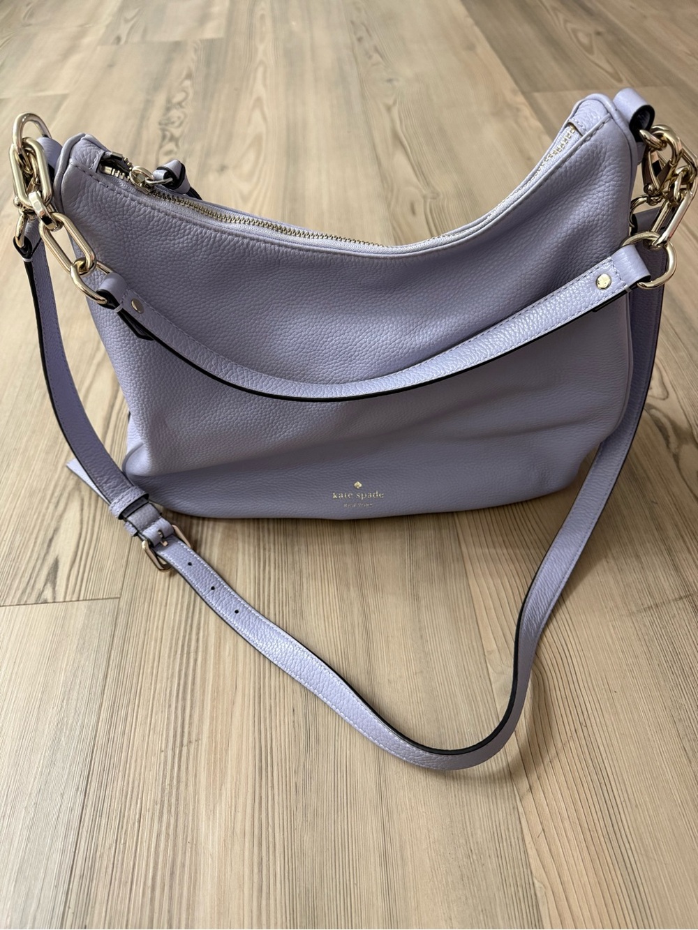 kate spade Purse lilac pebble leather shoulder bag with gold hardware - Picture 2 of 5